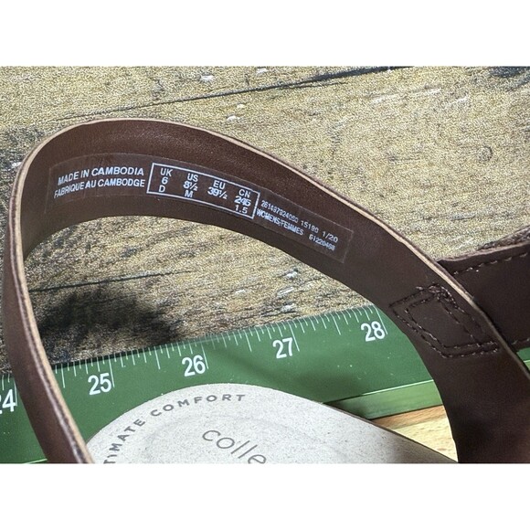 Clarks Woman Declan Mix Sandal Leather Sling Strappy Gladiator 8.5 Mahogany - Picture 8 of 12